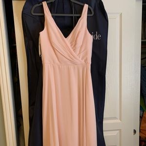Brideside blush pink bridesmaid dress